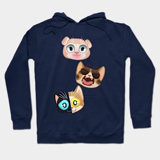 Gilbert Lucchi Suki Cute kitten heads Hoodie